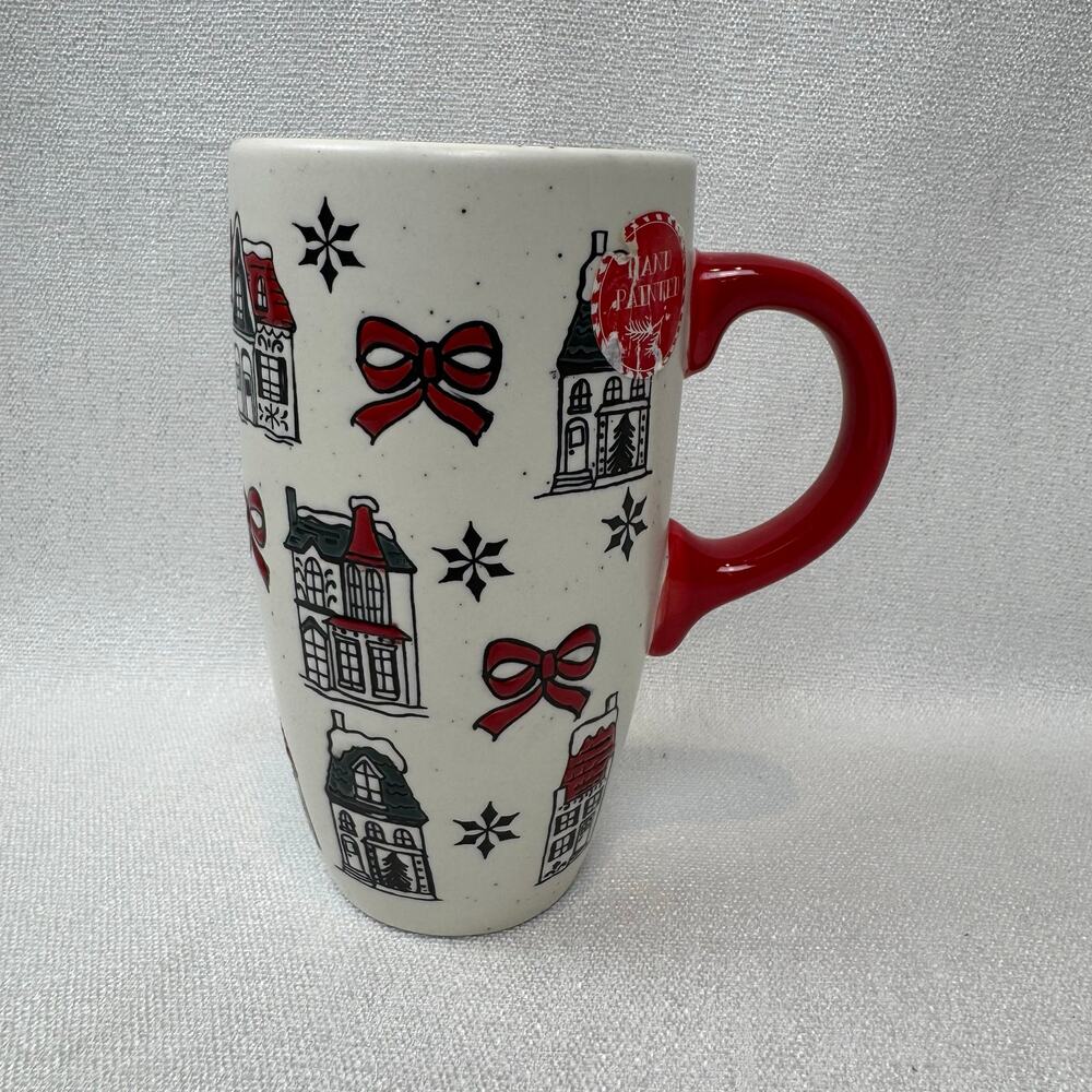 Festive Peppermint & Pine Large Christmas Village Mug